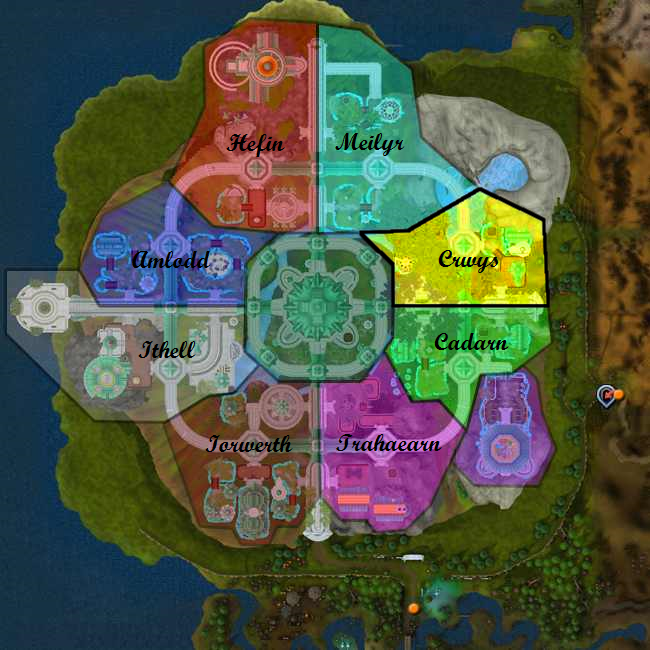 Prifddinas Clan Map With Crwys Selected