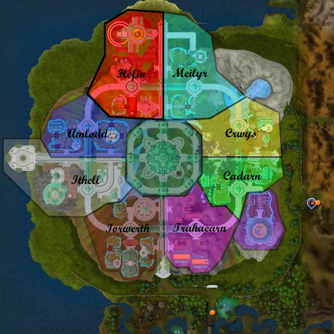 Prifddinas Clan Map With Hefin Selected